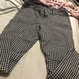 Pixie Ankle Length Checkered Pants